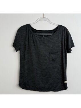 Vuori The Rise The Shine Shirt Womens S Small Dark Gray Short Sleeve Casual